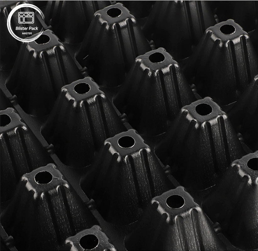 Duurzaam zwart plastic zaadbakken voor kassen Recycled Material 50 Cell Seeder 3.8cm diepe gaten