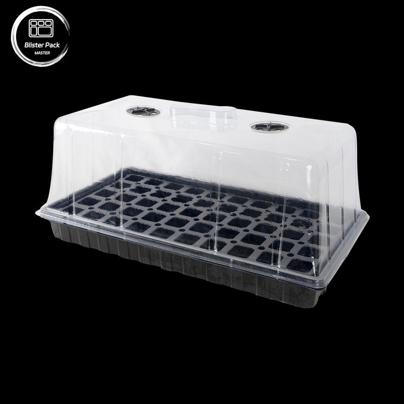 Duurzaam zwart plastic zaadbakken voor kassen Recycled Material 50 Cell Seeder 3.8cm diepe gaten