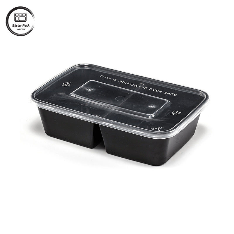 Eenmalig 2 compartiment lunchbox ideaal voor rijst en groenten, perfect voor fastfood
