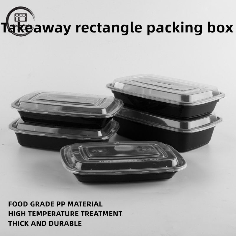 Eenmalig 2 compartiment lunchbox ideaal voor rijst en groenten, perfect voor fastfood
