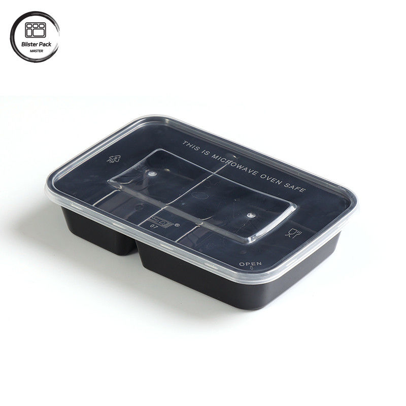 Eenmalig 2 compartiment lunchbox ideaal voor rijst en groenten, perfect voor fastfood