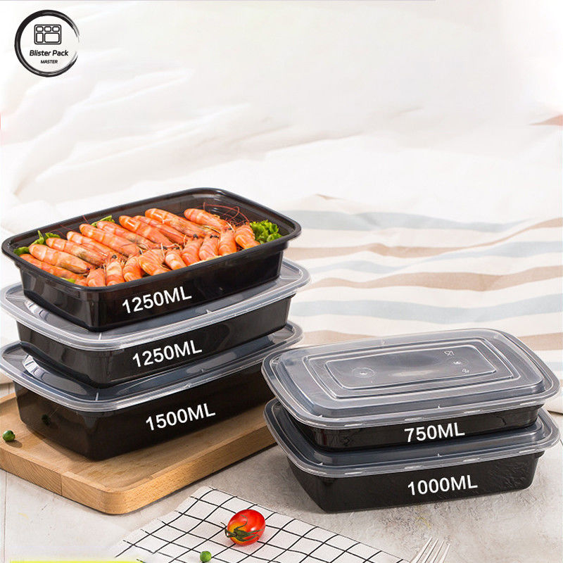 Microwavebare PP wegwerp plastic bento doos met deksels Clea Multi-Size 500 ml tot 1500 ml