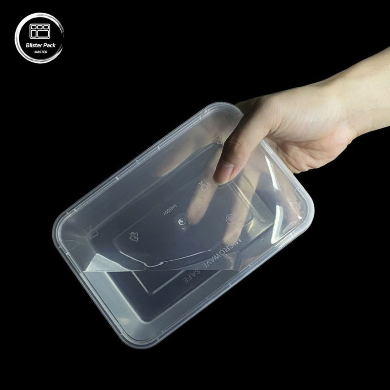 Rectangular PP wegwerp plastic voedselverpakkingen veelzijdige maten van 500 ml tot 1000 ml