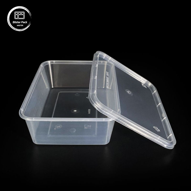 Rectangular PP wegwerp plastic voedselverpakkingen veelzijdige maten van 500 ml tot 1000 ml