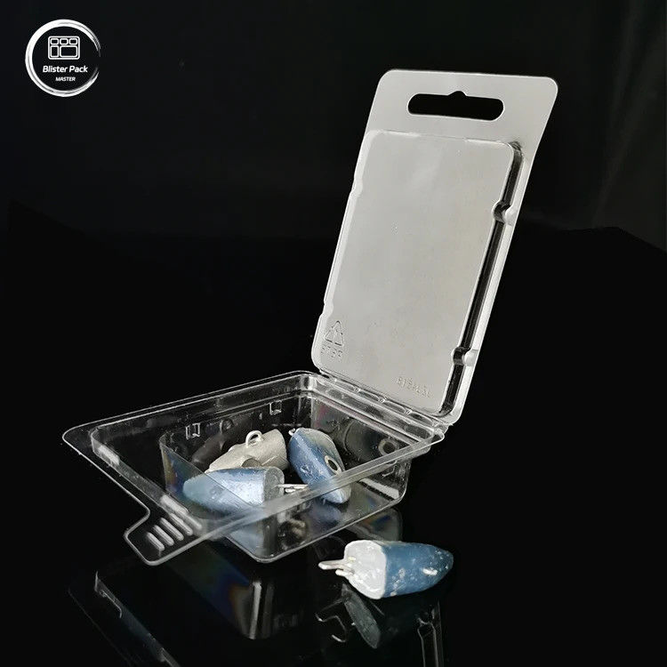 Transparante schelpen, aangepaste blarenverpakkingen voor vislokken, heldere plastic displaydozen