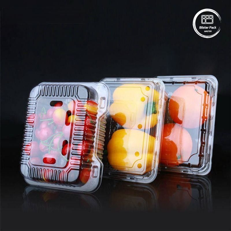 OEM/ODM Clamshell eenmalig fruitbakje en groentenverpakkingen helder PET-plastic voedselkwaliteit