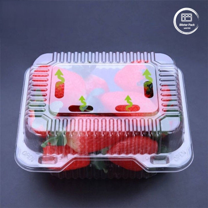 OEM/ODM Clamshell eenmalig fruitbakje en groentenverpakkingen helder PET-plastic voedselkwaliteit