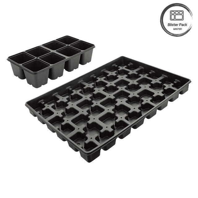 128 cellen PS Plastic zaadplaten voor groentenkwekerij 0,8 mm tot 1,0 mm dikke planten kiemplaten