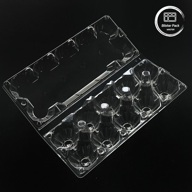 15 Slot Duidelijke wegwerpbare plastic ei-blisterbak Op maat Ontworpen 0,25 mm ~ 1,0 mm Dikte