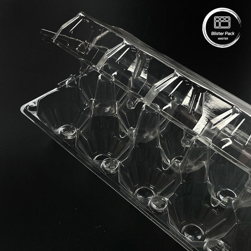 15 Slot Duidelijke wegwerpbare plastic ei-blisterbak Op maat Ontworpen 0,25 mm ~ 1,0 mm Dikte