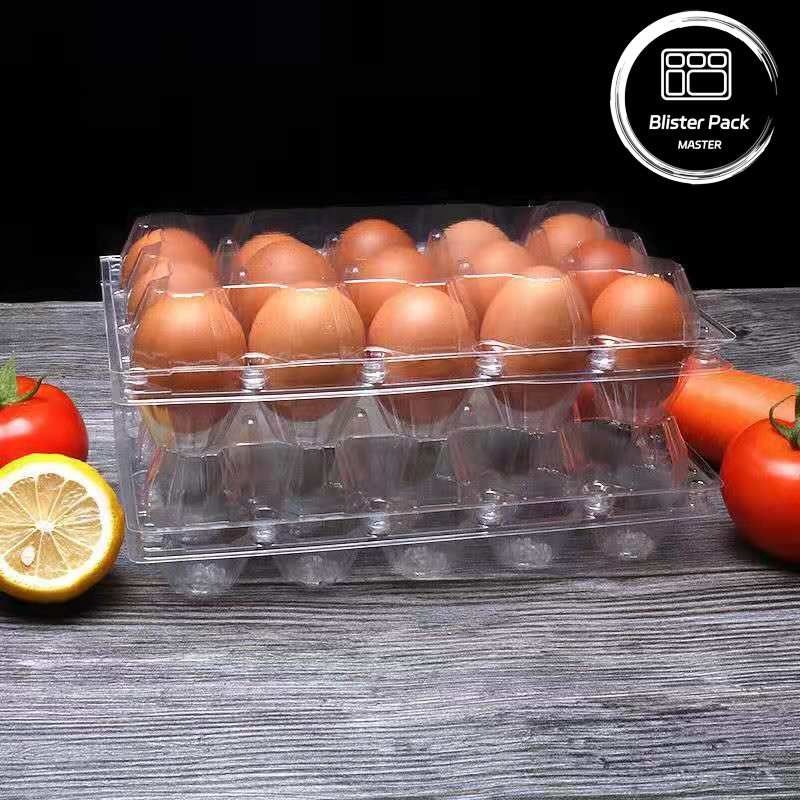 15 Cellenhangende Clamshell Duidelijke Plastic Eierenbakken Beveiligde Thermovormige Plastic Verzendbakken