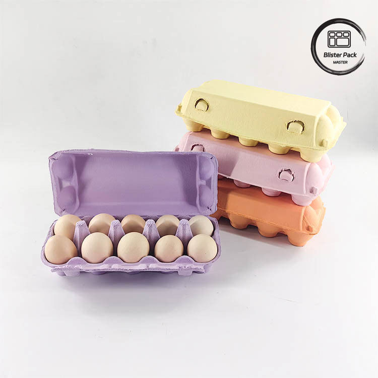 Op maat gemaakte Eco Quail Egg Packaging 12 6 4 Paper Pulp Box Eierdozen Voor Kipeneieren