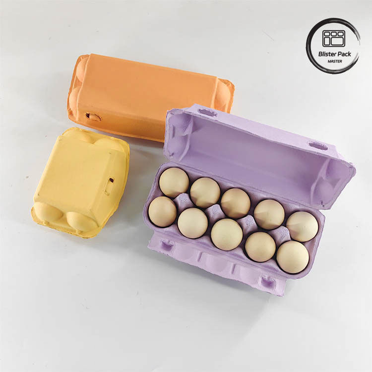 Op maat gemaakte Eco Quail Egg Packaging 12 6 4 Paper Pulp Box Eierdozen Voor Kipeneieren