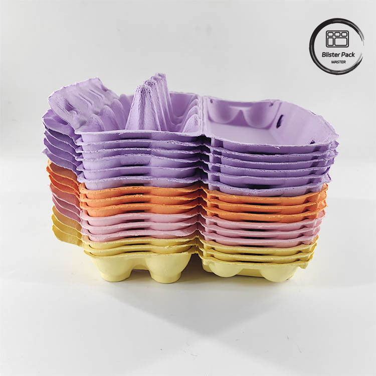 Op maat gemaakte Eco Quail Egg Packaging 12 6 4 Paper Pulp Box Eierdozen Voor Kipeneieren