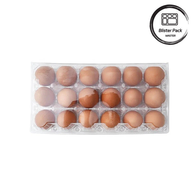28 Holes Thermoformed Custom Clear PET Plastic Transparent Egg Blister Tray Voor Kipeneieren