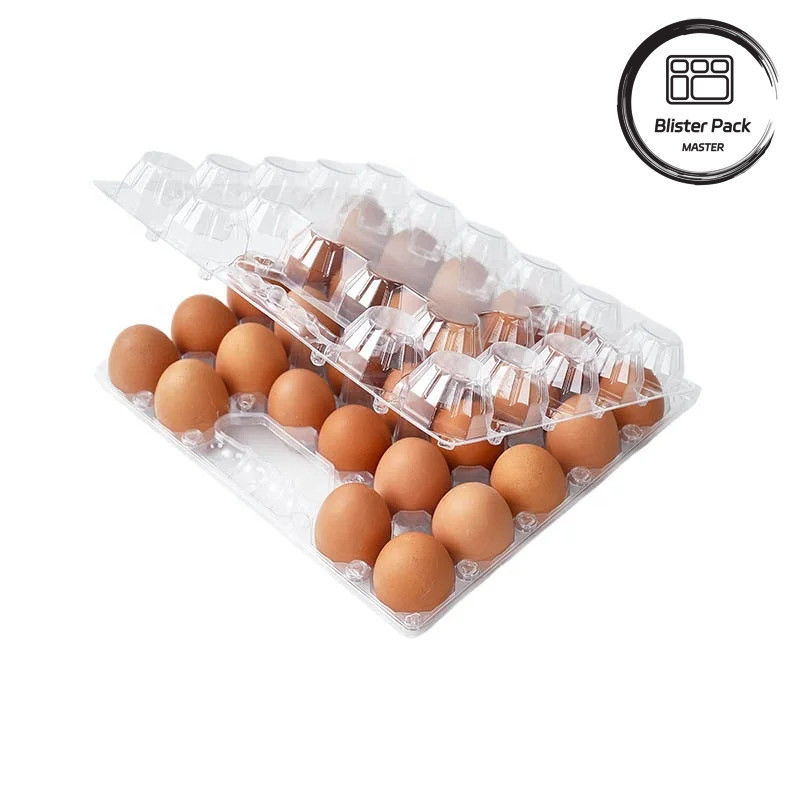 28 Holes Thermoformed Custom Clear PET Plastic Transparent Egg Blister Tray Voor Kipeneieren