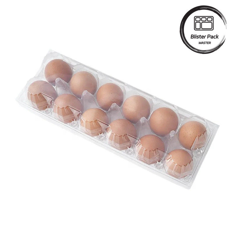 28 Holes Thermoformed Custom Clear PET Plastic Transparent Egg Blister Tray Voor Kipeneieren
