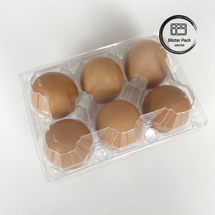 6 Verpakkingen Plastic eieren kartonnen Duurzame eieren verpakkingsdozen voor veilige opslag