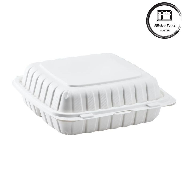 3 Compartiment Thermoforming Plastic Take Out Container Vierkante voor Fast Food / Warme maaltijden