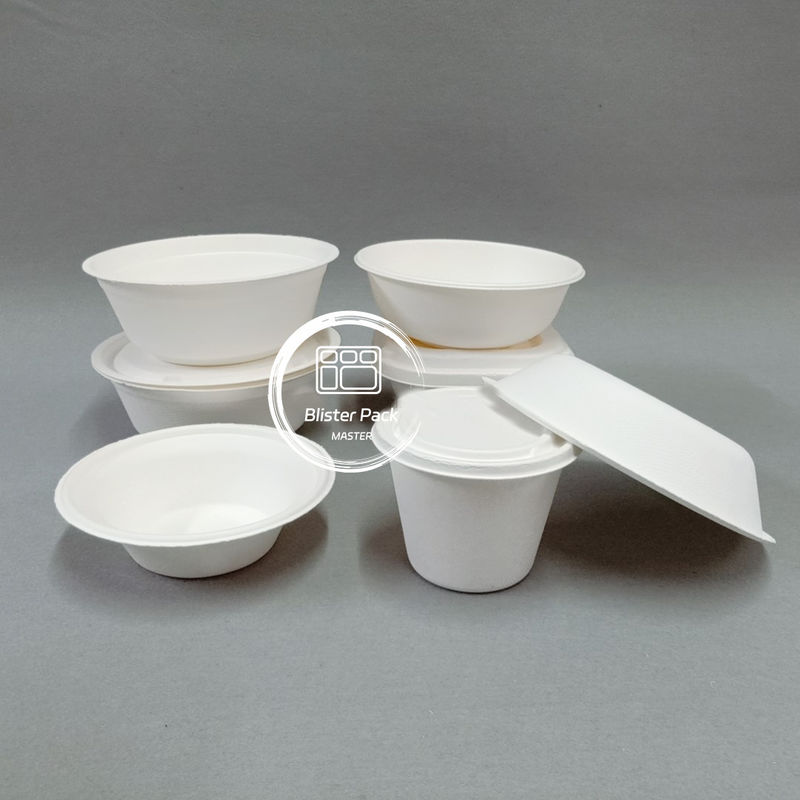 PFAS-vrij biologisch afbreekbaar suikerriet bagasse bakken wegwerpsoep en salade bakken 8 oz tot 32 oz