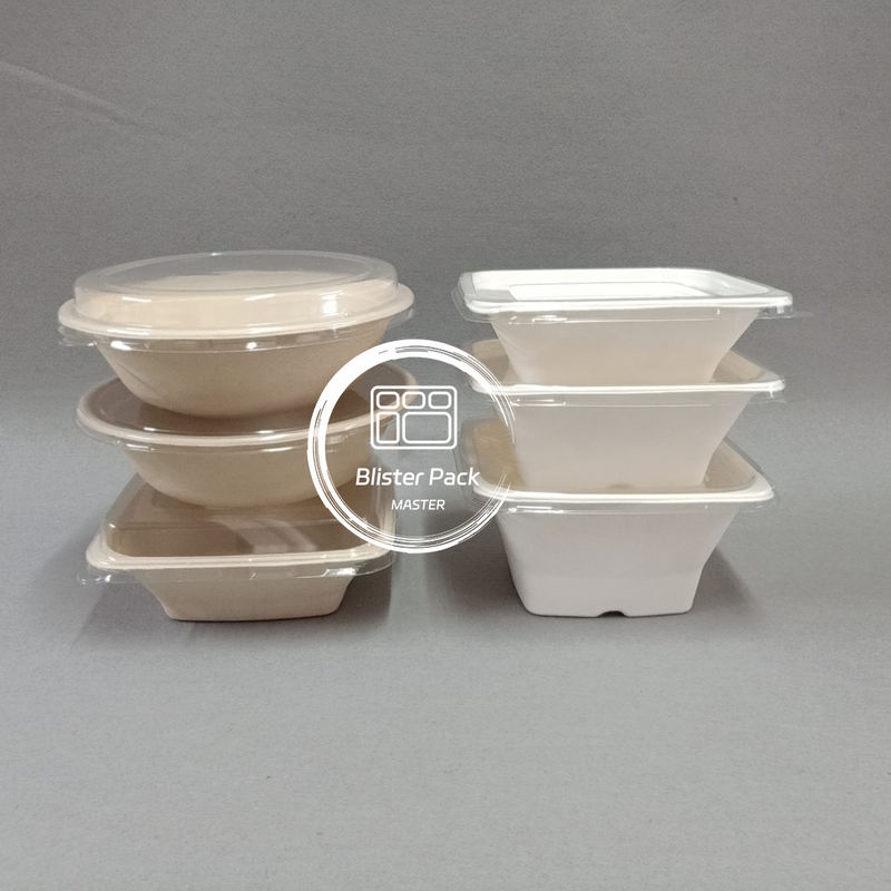 PFAS-vrij biologisch afbreekbaar suikerriet bagasse bakken wegwerpsoep en salade bakken 8 oz tot 32 oz