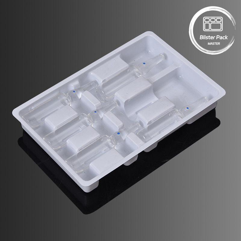Medische vacuüm gevormde plastic bakken voor 6 injecties Blisterverpakking voor 5 ml en 10 ml flacons