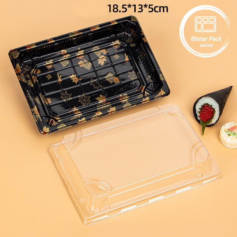 Custom Logo Restaurant Food Grade Wegwerp Sushi Trays voor vers en stijlvol eten