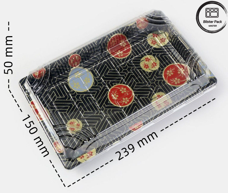 Premium Design Embossing Plastic Sushi Tray Blister Pack tegen concurrerende prijzen