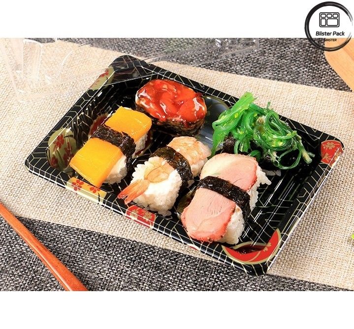 Premium Design Embossing Plastic Sushi Tray Blister Pack tegen concurrerende prijzen