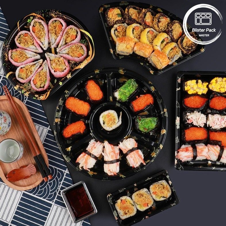 Blister Salad Box Takeaway Gemakkelijk en milieuvriendelijk Plastic Sushi Container