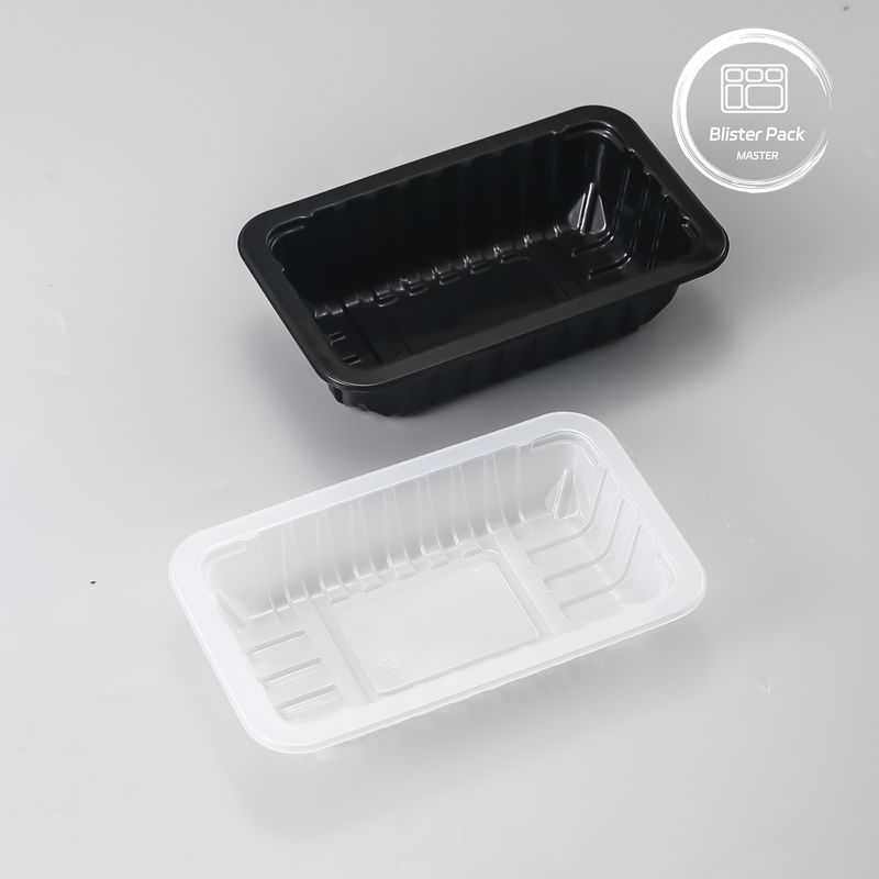 Persoonlijke PP Voedsel Vacuum gevormde verpakkingsbakken Wegwerp plastic serveerbakken met logo