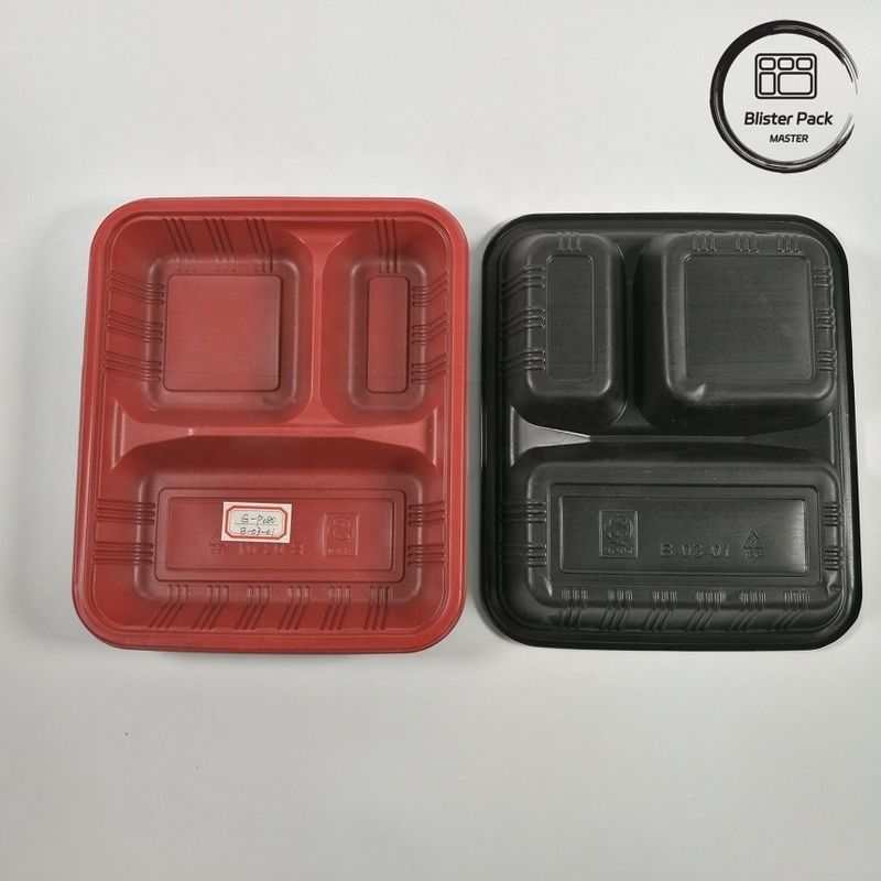 Op maat gemaakte 2-3-4 compartiment PP warm eten takeaway Bento dozen Eco-vriendelijk rechthoekig