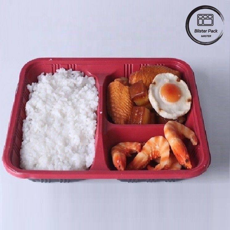 Op maat gemaakte 2-3-4 compartiment PP warm eten takeaway Bento dozen Eco-vriendelijk rechthoekig