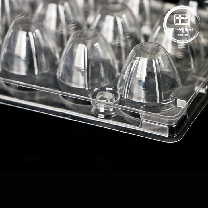 18 Holes Wegwerp Blister Clamshell Quail Egg Box Plastic met veilige verpakking