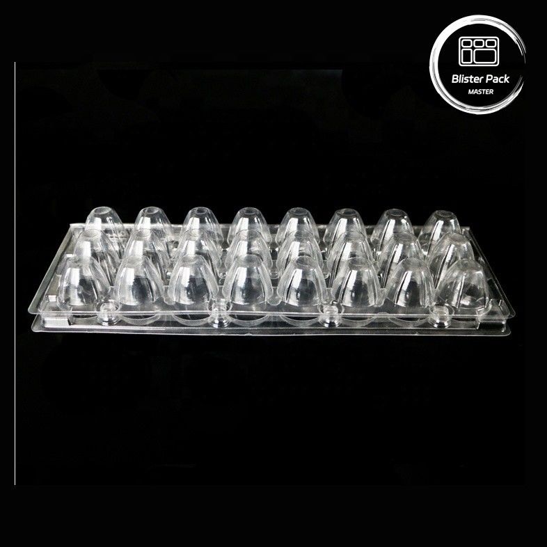 18 Holes Wegwerp Blister Clamshell Quail Egg Box Plastic met veilige verpakking