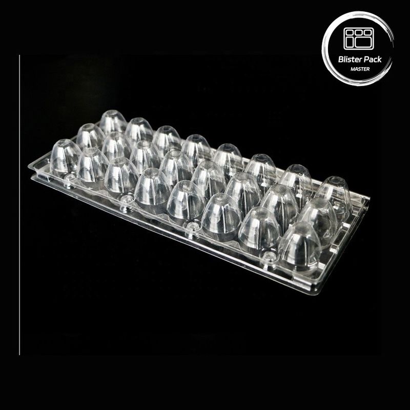 18 Holes Wegwerp Blister Clamshell Quail Egg Box Plastic met veilige verpakking