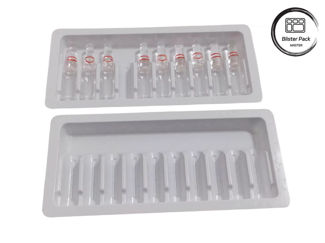 OEM & ODM PET vacuümvormende plasticschaaltje, aangepaste verpakking voor ampullen en flacons