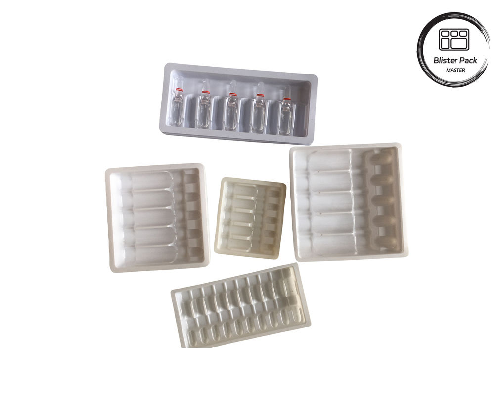 OEM & ODM PET vacuümvormende plasticschaaltje, aangepaste verpakking voor ampullen en flacons
