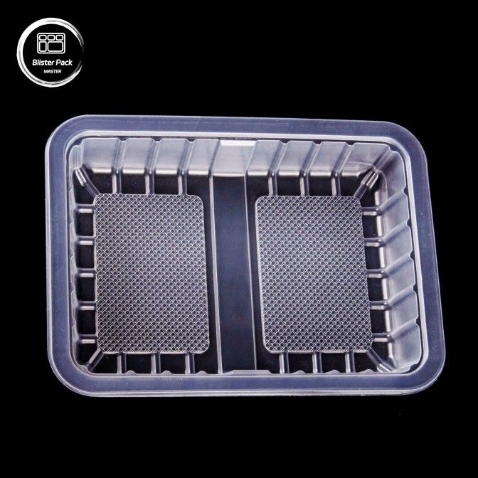 Eenmalige blaren transparante PP-plasticbak, 6-holte verpakking voor chocolade, snoep, mooncake, muffin en knoflook