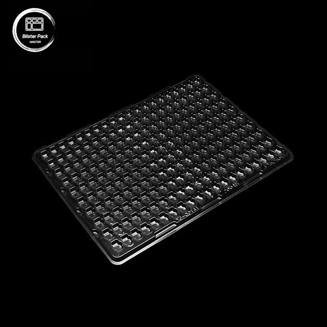 PET 200-grid vacuümbak voor kleine elektronische componenten, antistatische gepersonaliseerde verpakking