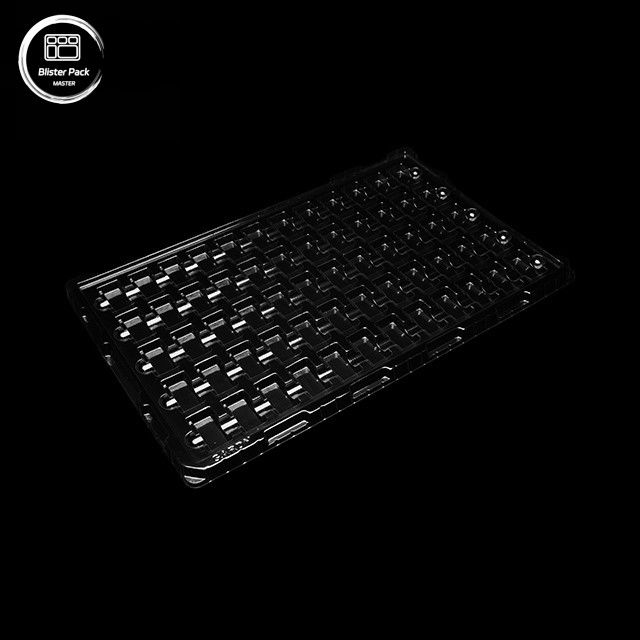 Vacuümvormige transparante antistatische plastic bak, 60-grid verpakking voor kleine elektronische producten