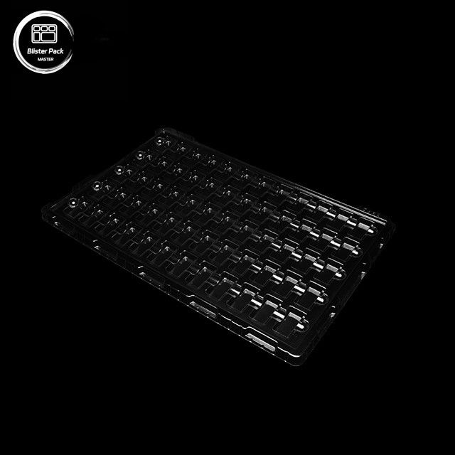 Vacuümvormige transparante antistatische plastic bak, 60-grid verpakking voor kleine elektronische producten