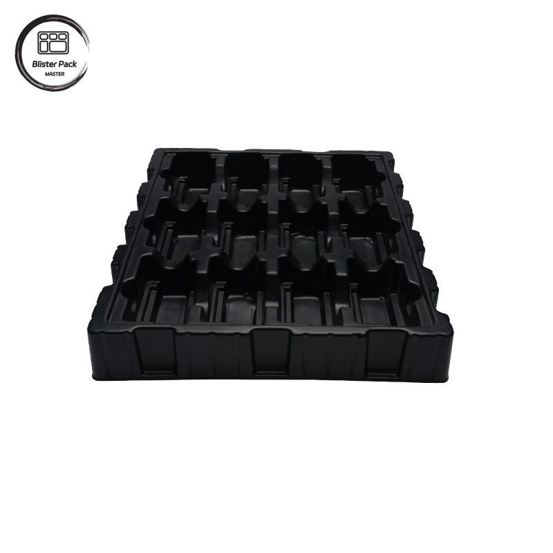 Custom Black PS Anti-Static Electronics Tray, ESD Blister Packaging voor PCB's en elektronische componenten