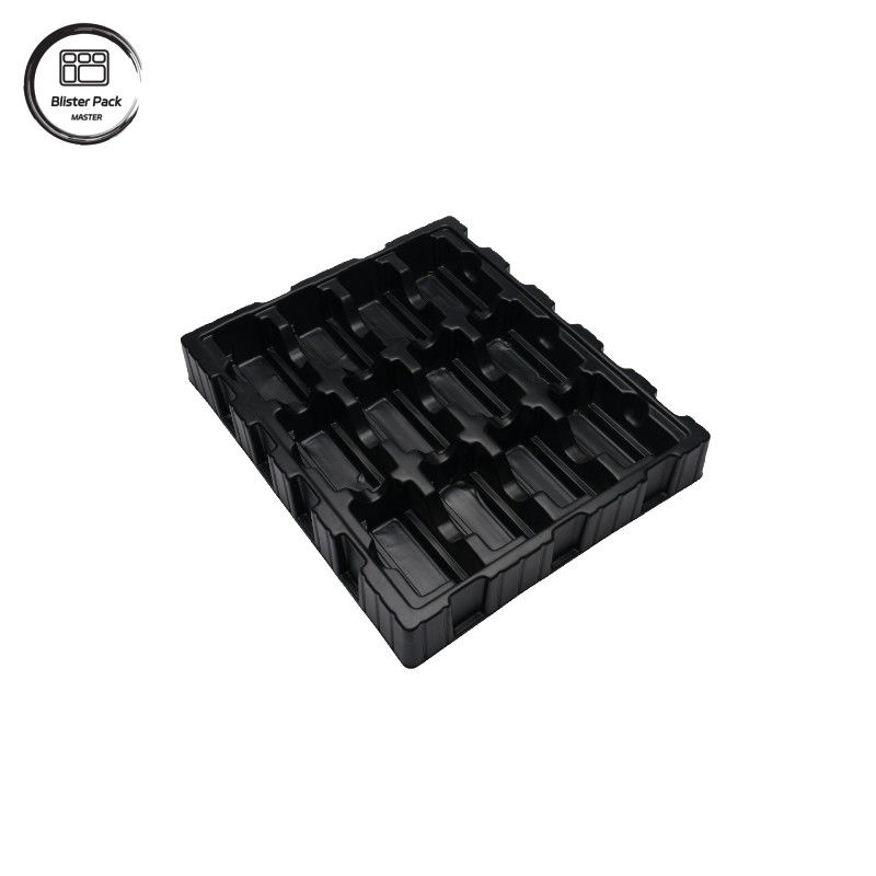 Custom Black PS Anti-Static Electronics Tray, ESD Blister Packaging voor PCB's en elektronische componenten