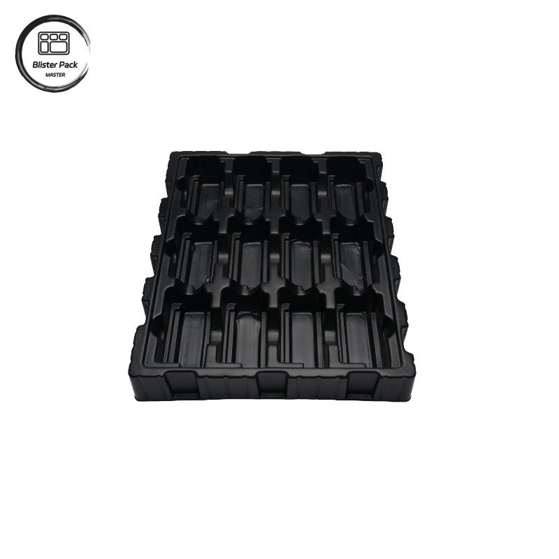 Custom Black PS Anti-Static Electronics Tray, ESD Blister Packaging voor PCB's en elektronische componenten