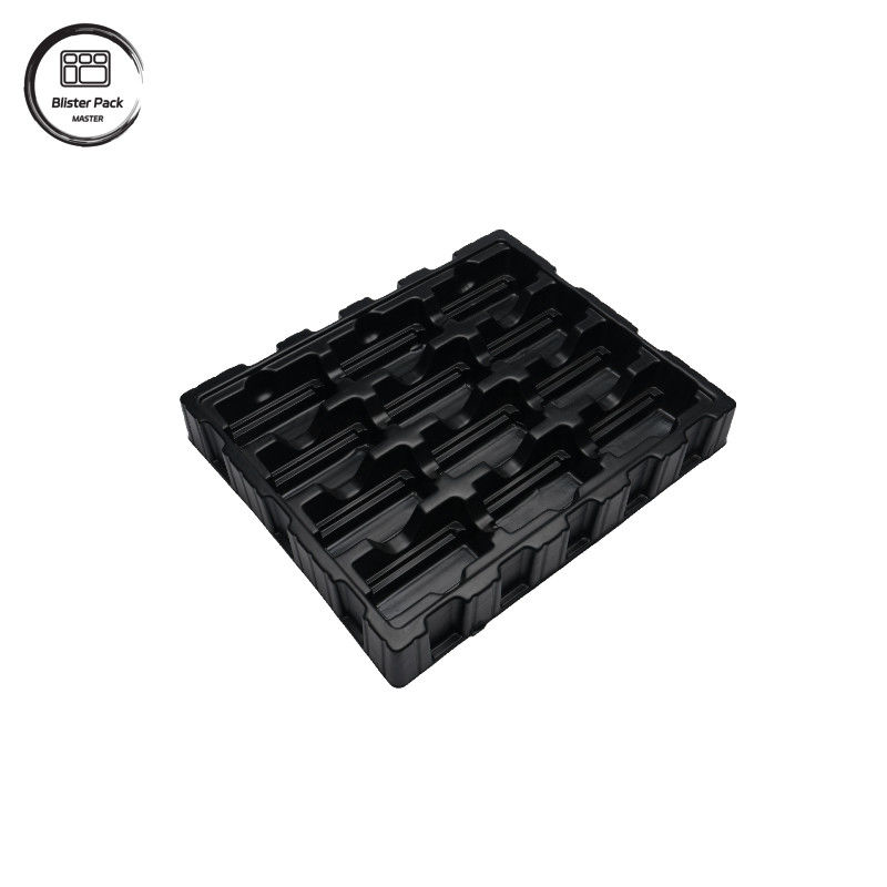 Custom Black PS Anti-Static Electronics Tray, ESD Blister Packaging voor PCB's en elektronische componenten