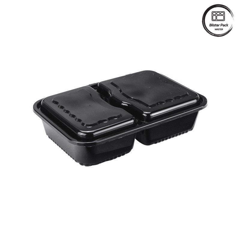 1-4 Compartimenten Wegwerp zwarte lunchbox Microwave Safe lekbestendig ontwerp voor voedselverpakkingen
